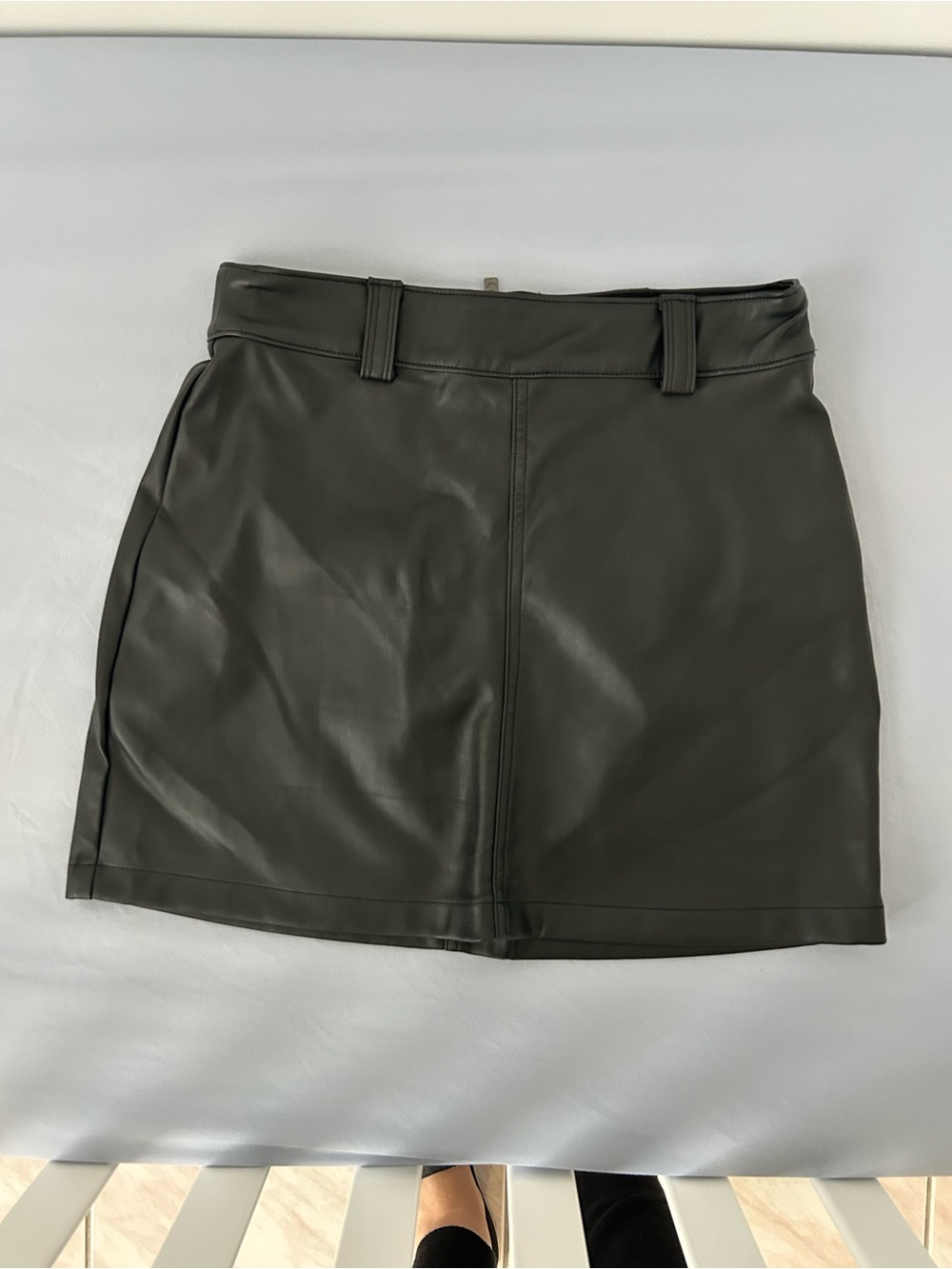 Hollister Black Faux Leather Mini Skirt